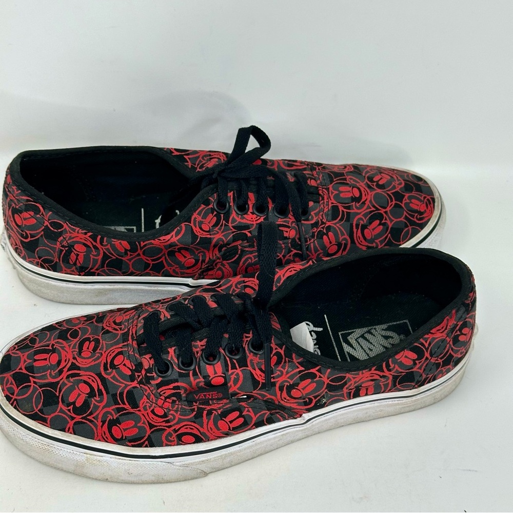 Vans x Disney Mickey Mouse Old Skool style Skater Lace up Shoes - BLACK RED - Picture 3 of 8